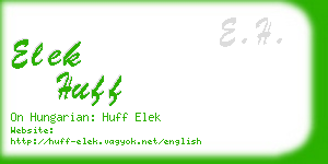 elek huff business card